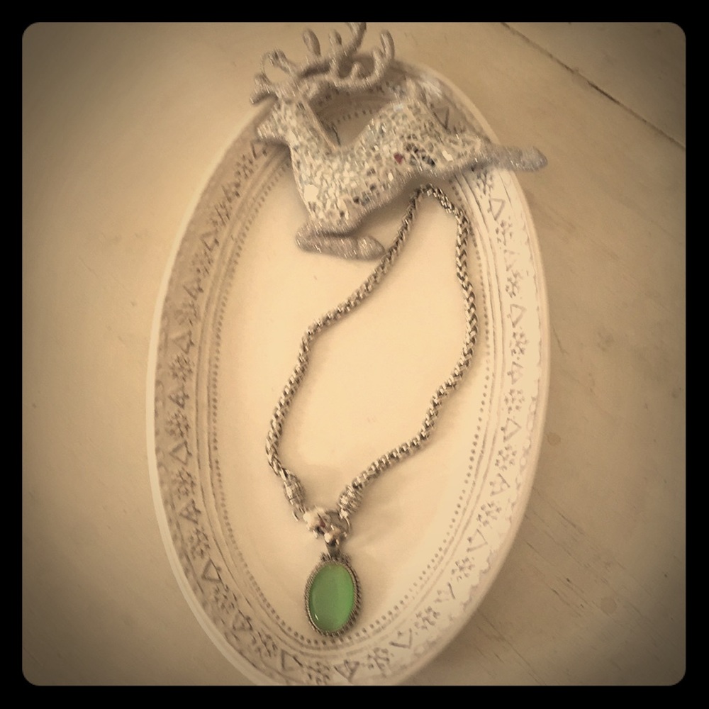 Silvertone Fashion Boutique Necklace w/ Pendant